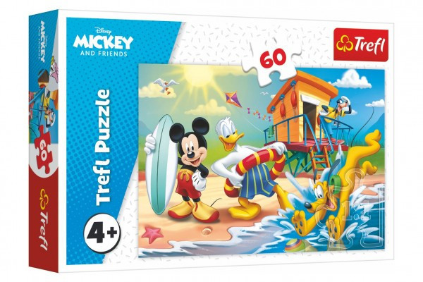 Puzzle Mickey i Donald Disney 33x22cm 60 sztuk w pudełku 21x14x4cm