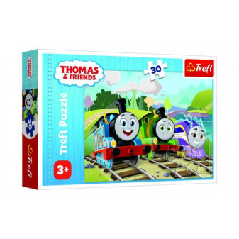 Puzzle Mashinka Tomáš/Happy Tomáš 27x20cm 30 sztuk w pudełku 21x14x4cm