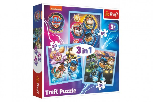 Puzzle 3w1 Potężne szczeniaczki Psi Patrol/Psi Patrol 20x19,5cm w pudełku 28x28x6cm