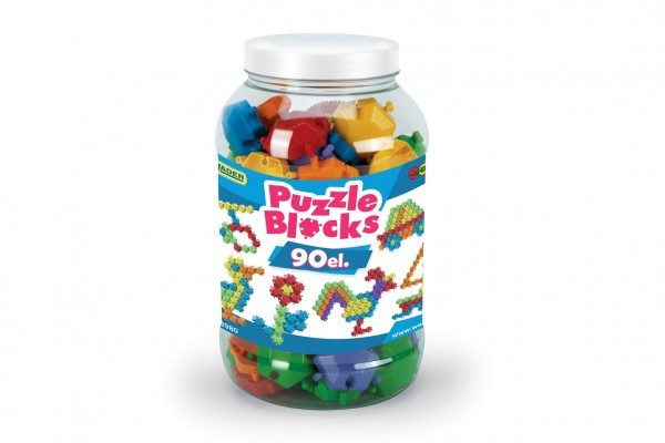 Zestaw do budowania puzzli-kostek plastikowych 15x25cm 12m+ Wader