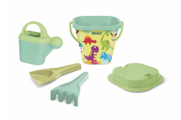 Zestaw do piasku RePlay Plastikowe wiadro dinozaura z akcesoriami z siatki 19x26x19cm 12m + woder