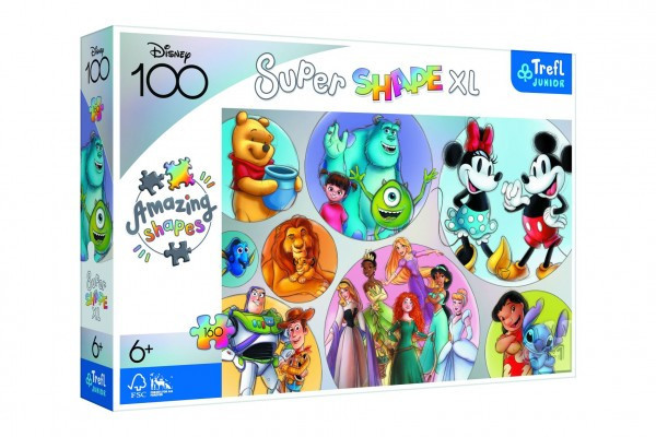 Puzzle Color World Disney 160 XL Super Shape 60x40cm w pudełku 40x27x6cm