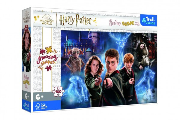 Puzzle Czarodziejski Świat Harry'ego Pottera 160 XL Super Shape 60x40cm w pudełku 40x27x6cm