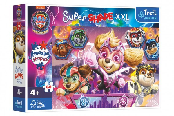 Puzzle Happy Dogs 60 XXL Super Kształt Psi Patrol/Psi Patrol 60x40cm w pudełku 33x23x6cm