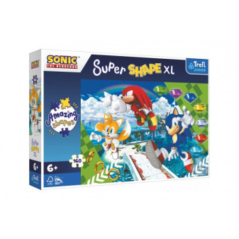 Puzzle Happy Sonic/Sonic The Hedgehog 160 XL Super Shape 60x40cm w pudełku 40x27x6cm