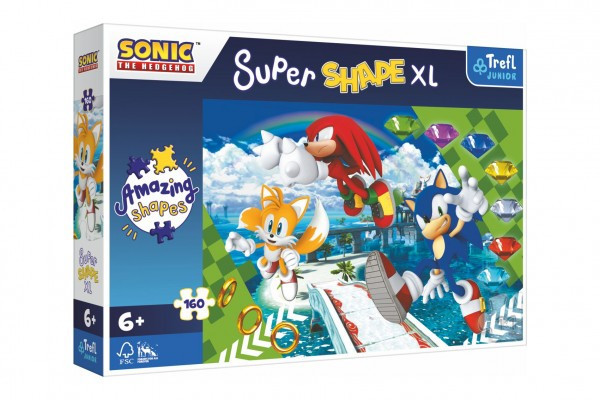 Puzzle Happy Sonic/Sonic The Hedgehog 160 XL Super Shape 60x40cm w pudełku 40x27x6cm