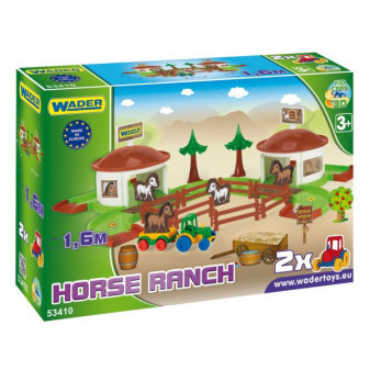 Kid Cars 3D - Koňský ranč s doplňky v krabici Wader