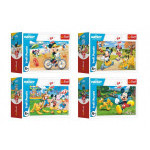 Minipuzzle 54 elementów Myszka Miki Disney/Dzień z przyjaciółmi 4 rodzaje w pudełku 9x6,5x4cm 40 sztuk w pudełku