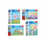 Mini puzzle miniMaxi 20 sztuk Świnka Peppa/Świnka Peppa 4 rodzaje w pudełku 11x8cm 24 sztuki w pudełku