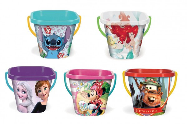 Kwadratowe wiaderko Disney 2L plastik mix gatunków 19x17cm Wader