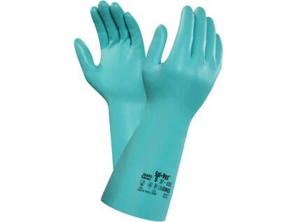 Rękawice chemiczne ANSELL SOL-VEX 37-695, zanurzone w nitrylu, rozmiar 10