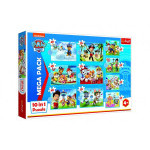 Puzzle Psi Patrol Psi Patrol 10 w 1 Niezawodna ekipa w pudełku 40x27x6cm