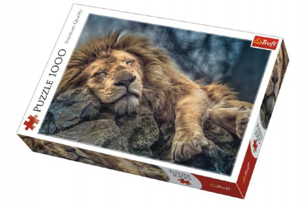 Puzzle Śpiący Lew 1000 sztuk w pudełku 40x27x6cm