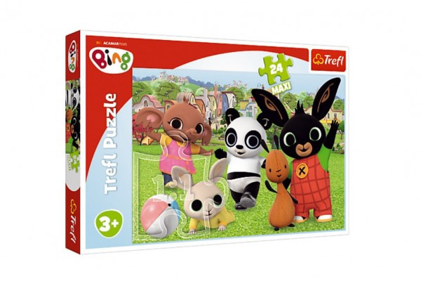 Puzzle Maxi 24 elementy Bing Bunny Zabawa w parku 60x40cm w pudełku 40x26,5x4cm