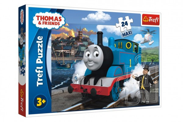 Puzzle maxi 24 sztuki Maszyna Happy Day Thomas-Thomas 60x40cm w pudełku 21x14x4cm