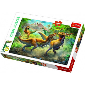 Puzzle Dinozaury/Tyranosaurus 41x27,5cm 160 sztuk w pudełku 29x19x4cm