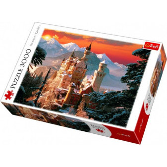 Puzzle Zamek zimowy Neuschwanstein 3000 sztuk 116x85cm w pudełku 40x27x9cm