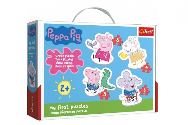 Puzzle dla najmłodszych Świnka Peppa/Świnka Peppa 18 sztuk w pudełku 27x19x6cm 2+
