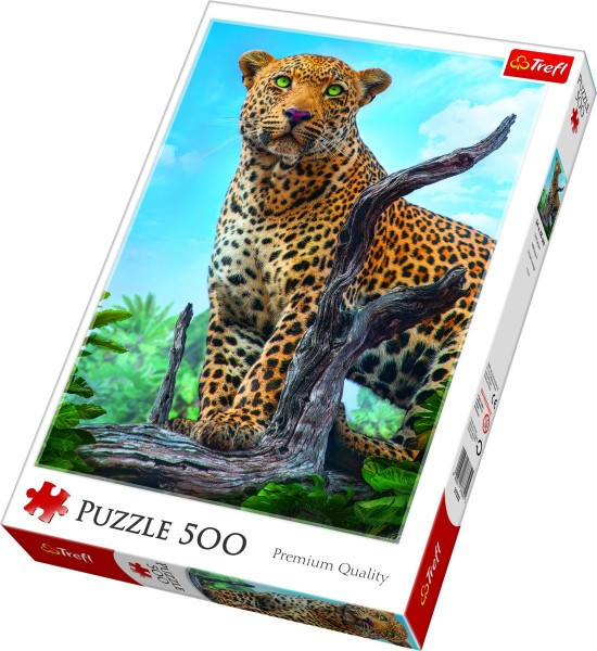 Puzzle Wild Leopard 500 sztuk 34x48cm w pudełku 40x27x4,5cm