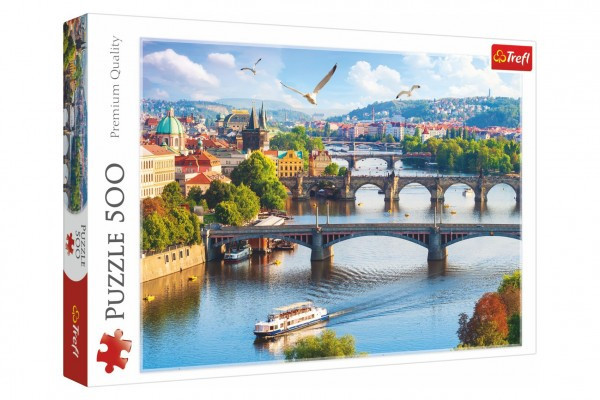 Puzzle Praga, Czechy 500 sztuk 48x34cm w pudełku 40x27x4,5cm