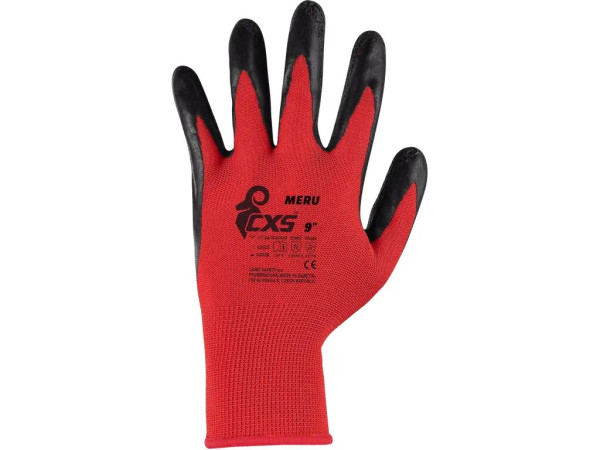 Rękawiczki CXS MERU, częściowo nasączone lateksem, rozmiar 08