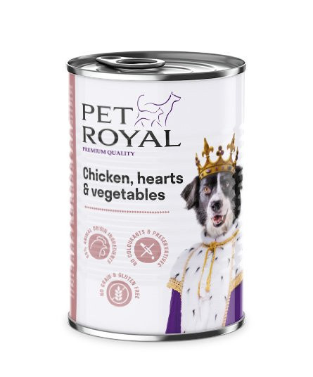WYPRZEDAŻ Konserwa Pet Royal z kurczakiem, sercem i warzywami 400g