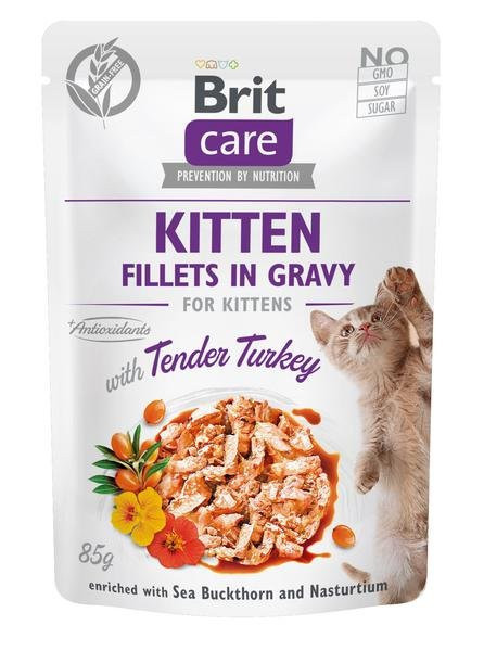 Brit Care Cat Kitten Filety w Sosie z Indyka 85g