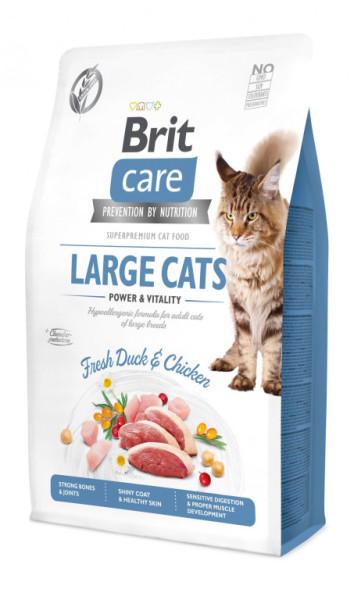 Brit Care Cat, bezzbożowa, dla dużych kotów, 2kg