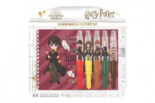 Markery dmuchane 5 szt. z notesem Harry Potter na kartce 31x29cm