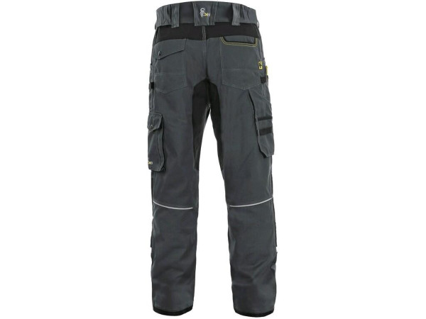 Spodnie CXS STRETCH, męskie, ciemnoszaro-czarne, rozmiar 48