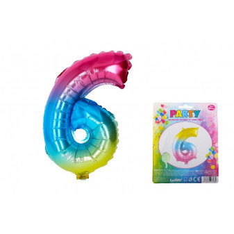 Balon dmuchany - numer 6 tęcza