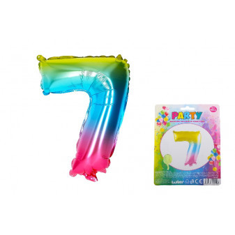 Balon dmuchany - numer 7 tęcza
