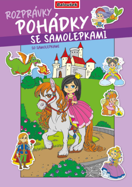 Kolorowanka - A4 - z naklejkami - Bajki