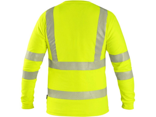 T-shirt CXS OLDHAM, długi rękaw, ostrzegawczy, męski, żółty, rozmiar 2XL