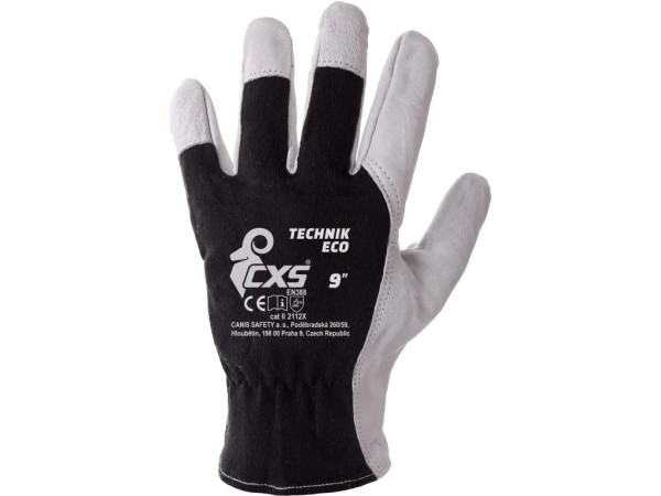 Rękawice CXS TECHNIK ECO, kombinowane, rozmiar 10
