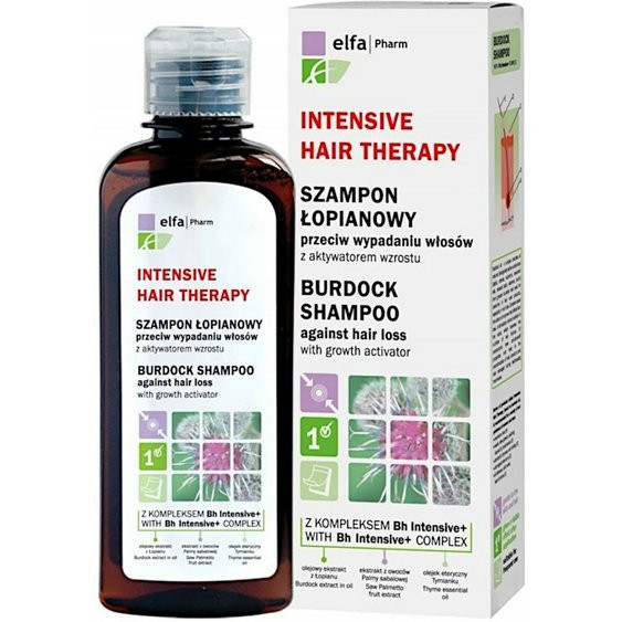 Elfa Pharm Szampon łopianowy przeciw wypadaniu włosów z aktywatorem wzrostu 200 ml