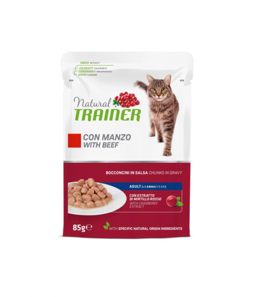 Pouch Trainer Natural CAT AD. wołowina 85g