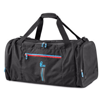 Torba CXS LEONIS, 75 x 37,5 x 37,5 cm, czarna z niebiesko-czerwonymi dodatkami
