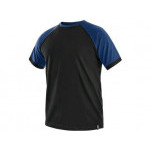 T-shirt CXS OLIVER, krótki rękaw, kolor czarno-niebieski, rozmiar 4XL