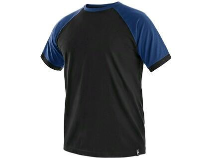 T-shirt CXS OLIVER, krótki rękaw, kolor czarno-niebieski, rozmiar 5XL