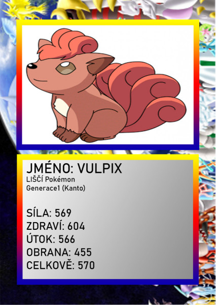 Figurka Pokemona 3D: karta gracza Vulpix