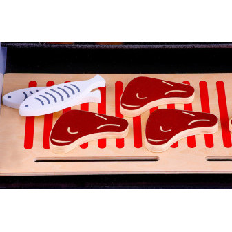 Aga4kids Drewniany grill dla dzieci BBQ GRILL