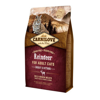 Carnilove Cat, renifer bez zbóż, karma dla dorosłych Energy&Outdoor 2kg