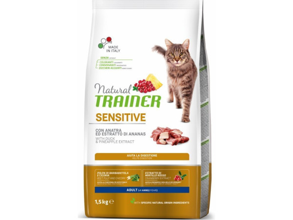 TRAINER Natural Cat SENSITIVE kaczka 1,5 kg