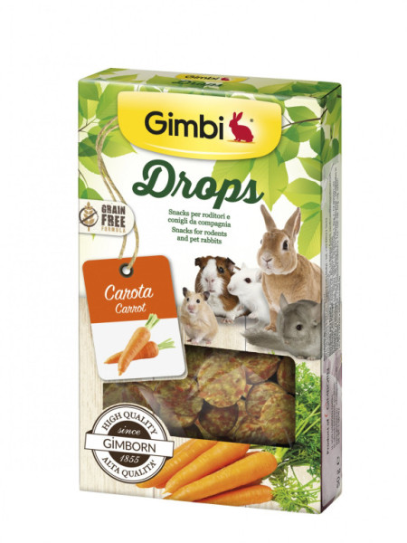Gimborn I KROPLE dla gryzoni z marchewką 50g