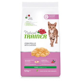 TRAINER Natural Cat Młody kurczak 1,5 kg