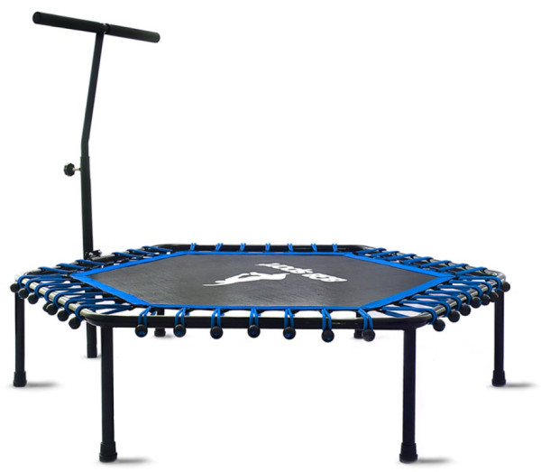 Trampolina Aga FITNESS 130 cm Niebieska + uchwyt