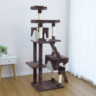 Aga Cat Drapak 170 cm Brązowo-Biały