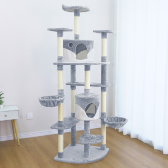 Aga Cat Drapak 200 cm Szaro-biały