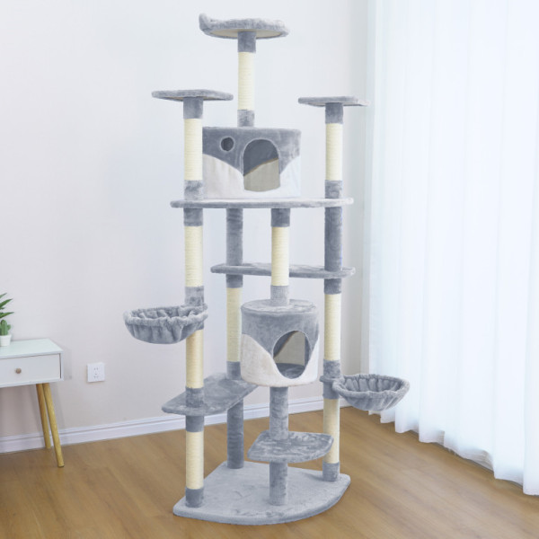 Aga Cat Drapak 200 cm Szaro-biały